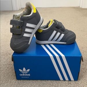 Adidas Baby Shoes in Gray and Yellow